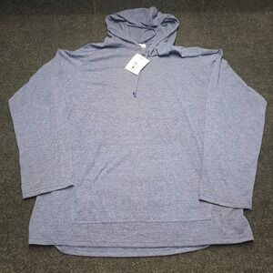 Sir 7 Studio Mens XXL Blue Heathered Lightweight Pullover Hoodie NWT